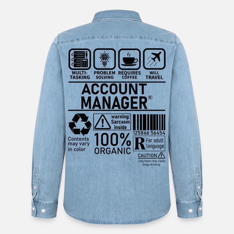 account manager multi tasking problem solving - Männer Jeanshemd Organic von Stanley/Stella - verwaschenes Hellblau