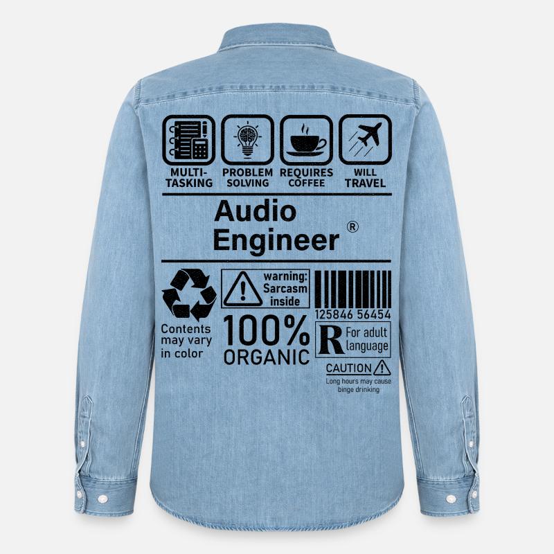 Audio Engineer multi tasking problem solving - Men’s Organic Denim Shirt by Stanley/Stella - light wash