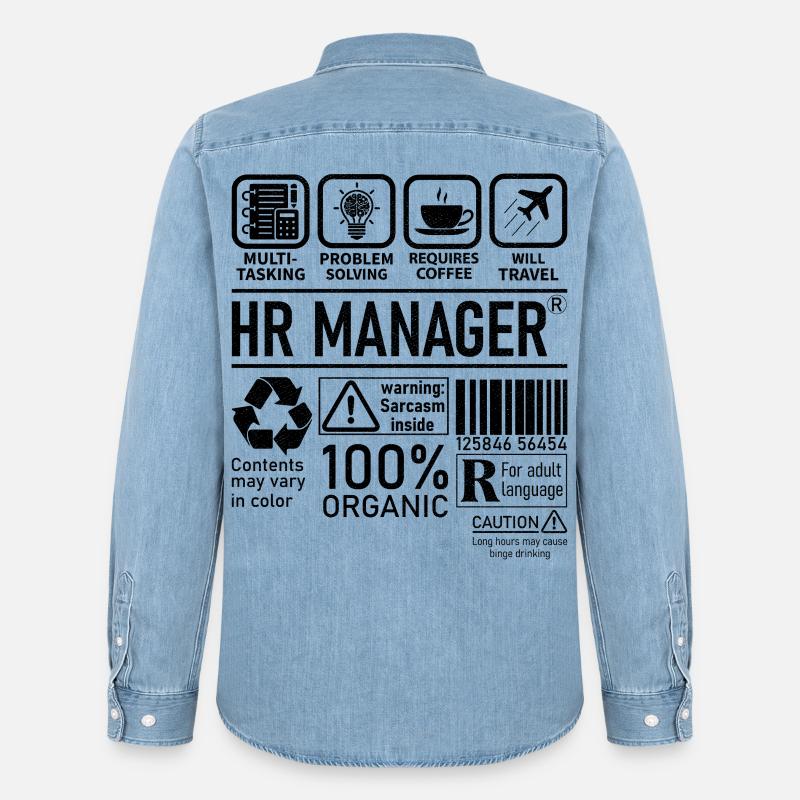 Hr Manager multi tasking problem solving - Männer Jeanshemd Organic von Stanley/Stella - verwaschenes Hellblau