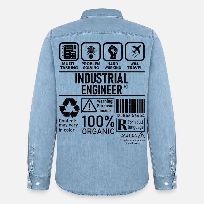 Industrial Engineer multi tasking problem solving - Männer Jeanshemd Organic von Stanley/Stella - verwaschenes Hellblau