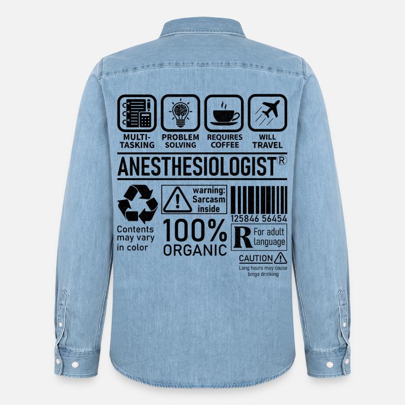 Anesthesiologist multi tasking problem solving - Männer Jeanshemd Organic von Stanley/Stella - verwaschenes Hellblau