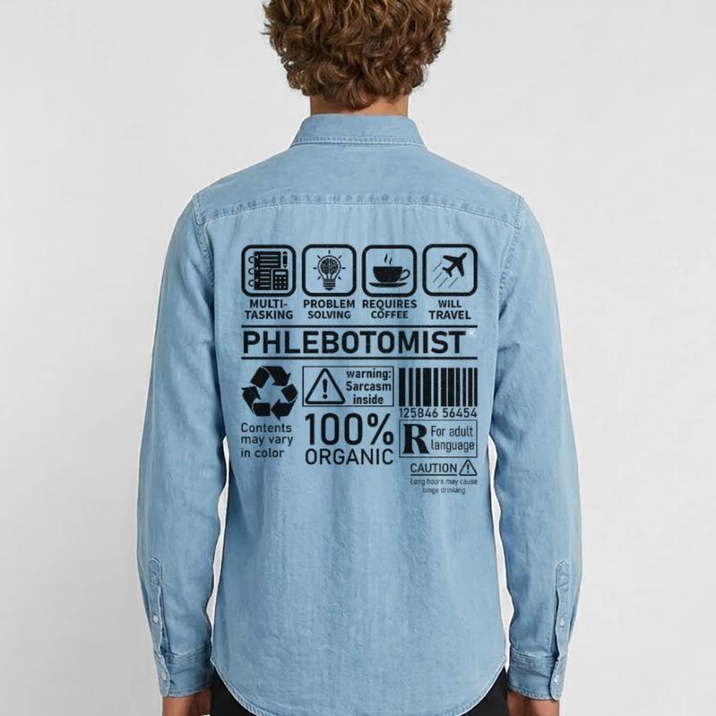 Phlebotomist multi tasking problem solving Männer Jeanshemd Organic von Stanley/Stella