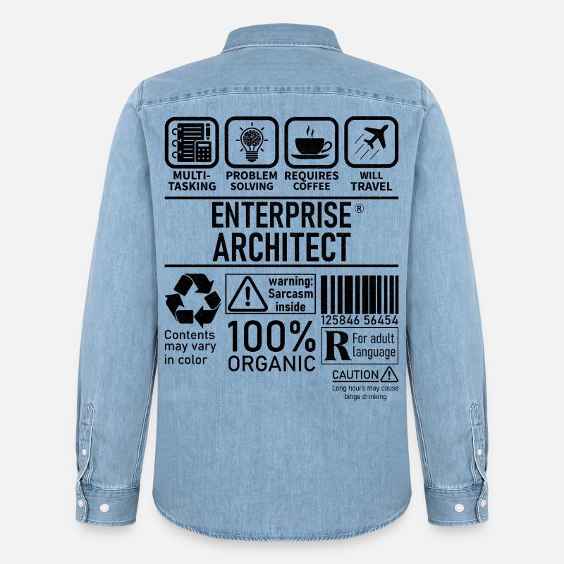 Enterprise Architect multi tasking problem solving - Men’s Organic Denim Shirt by Stanley/Stella - light wash