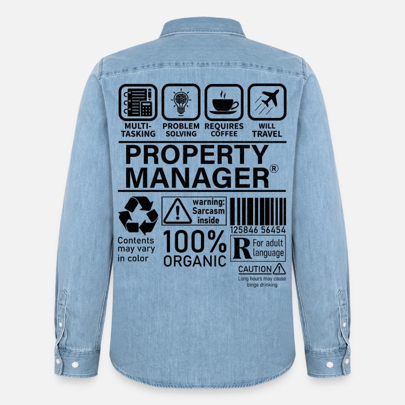 property manager multi tasking problem solving - Männer Jeanshemd Organic von Stanley/Stella - verwaschenes Hellblau