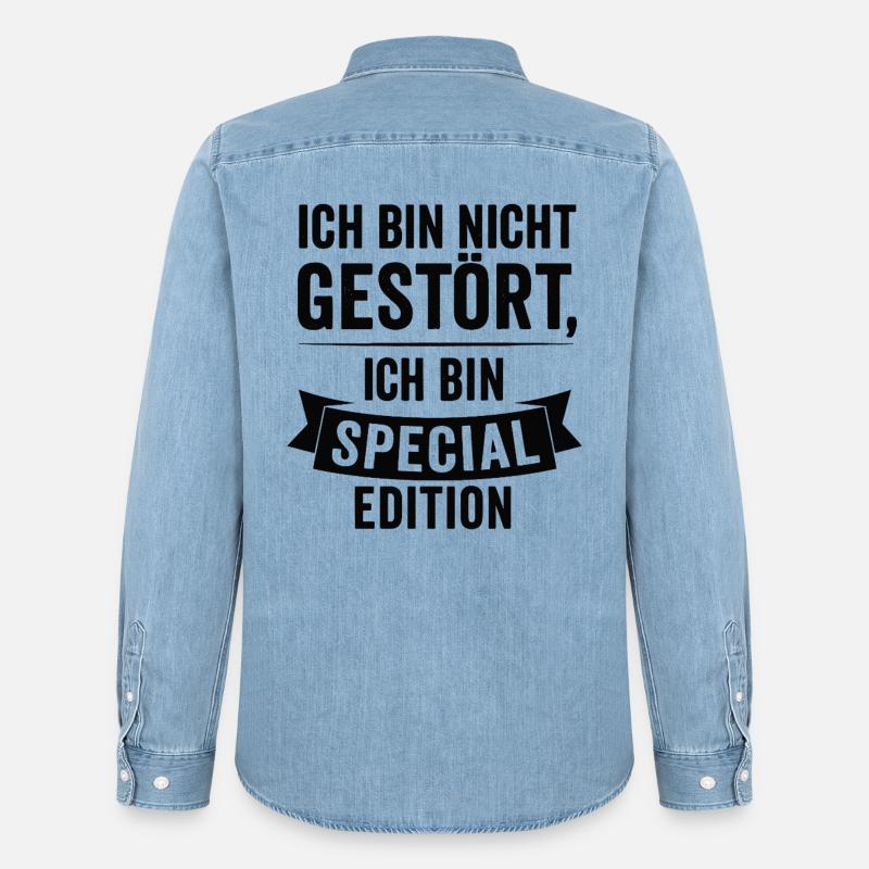 Je suis édition spéciale - Chemise en denim homme bio Stanley/Stella - bleu clair délavé