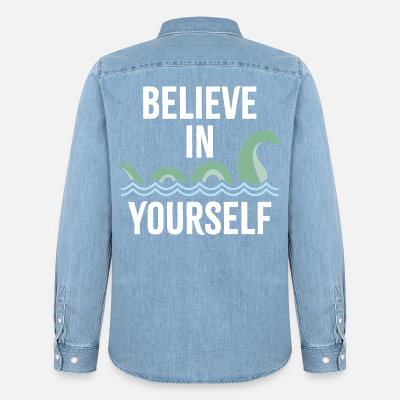 an sich selbst glauben - Männer Jeanshemd Organic von Stanley/Stella - verwaschenes Hellblau