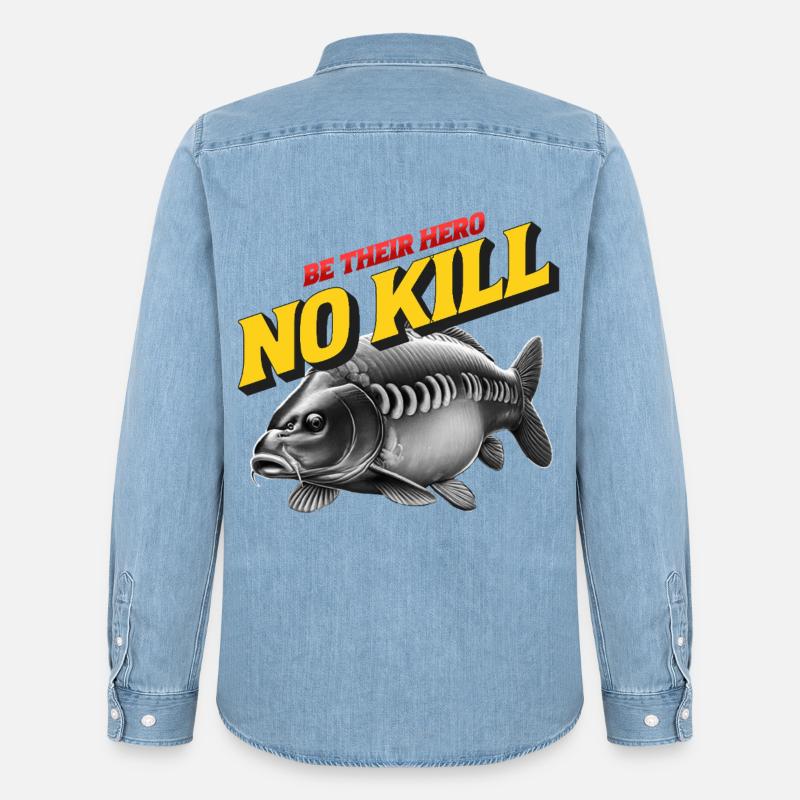 CAPE: Sei ihr Held! - Männer Jeanshemd Organic von Stanley/Stella - verwaschenes Hellblau