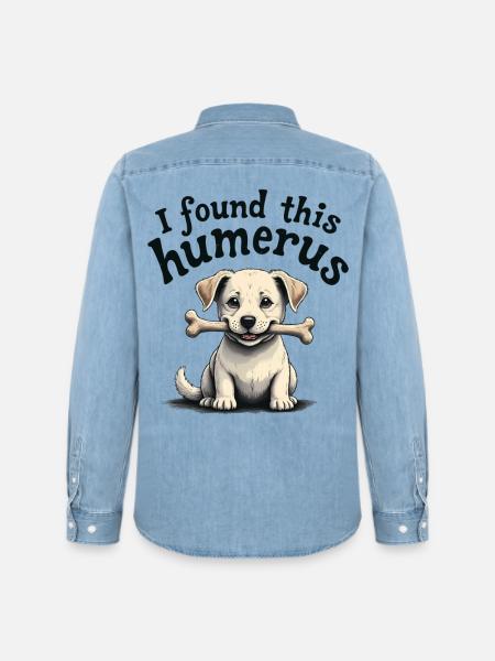 I found this humerus - Men’s Organic Denim Shirt by Stanley/Stella - light wash