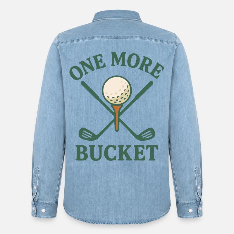 Ein weiterer Eimer Golfschläger Fun Design - Männer Jeanshemd Organic von Stanley/Stella - verwaschenes Hellblau