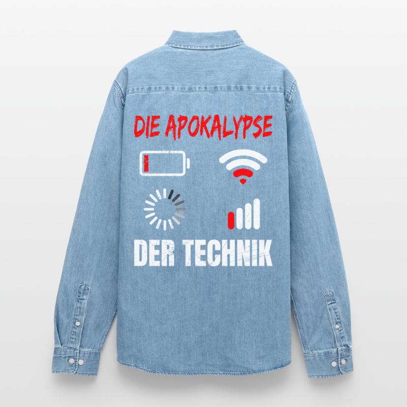 Coder DIE APOKALYPSE DER TECHNIK LUSTIG Männer Jeanshemd Organic von Stanley/Stella