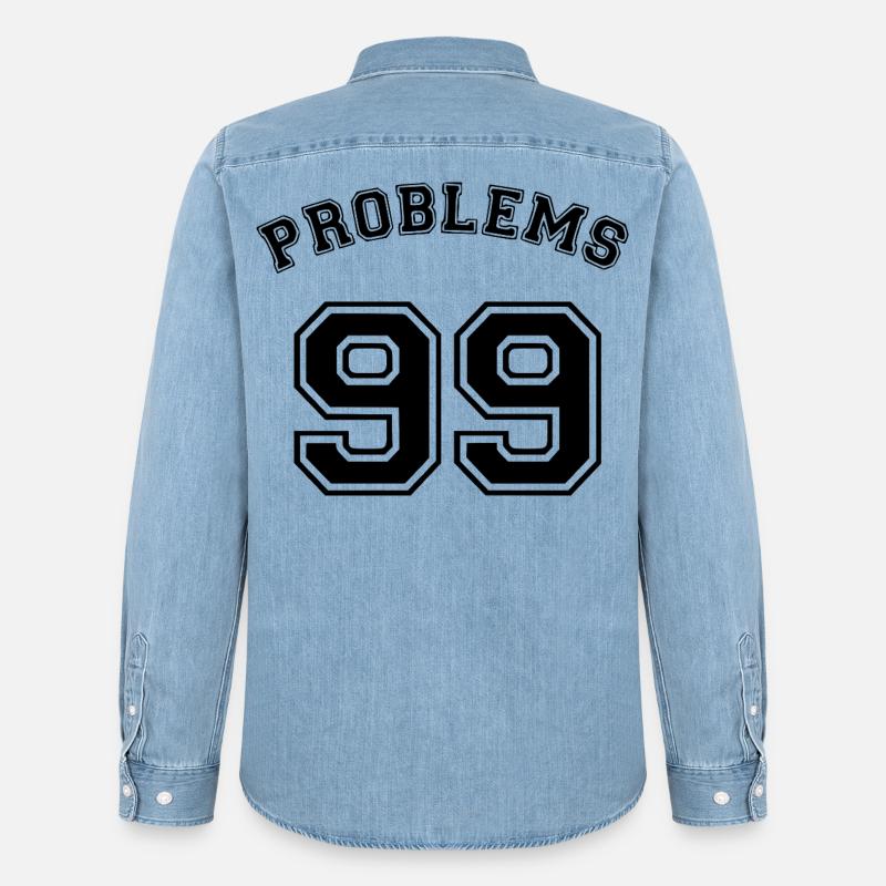 99 Problems - Männer Jeanshemd Organic von Stanley/Stella - verwaschenes Hellblau