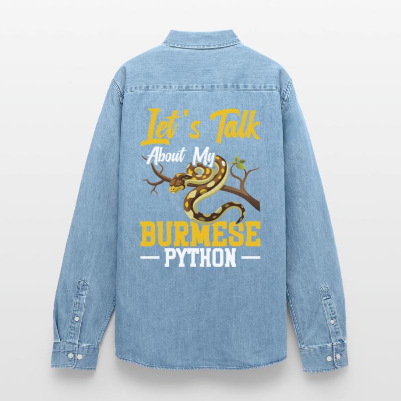 Burmesischer Python-Besitzer Schlangenterrarium Hide Python Männer Jeanshemd Organic von Stanley/Stella