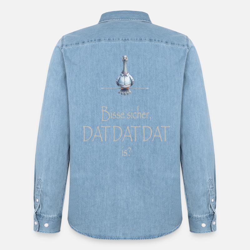 DAT DAT DAT - Männer Jeanshemd Organic von Stanley/Stella - verwaschenes Hellblau