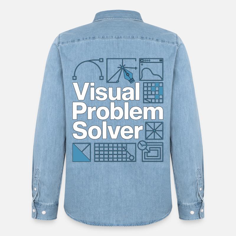 Graphic Designer Visual Problem Creative Designer - Männer Jeanshemd Organic von Stanley/Stella - verwaschenes Hellblau