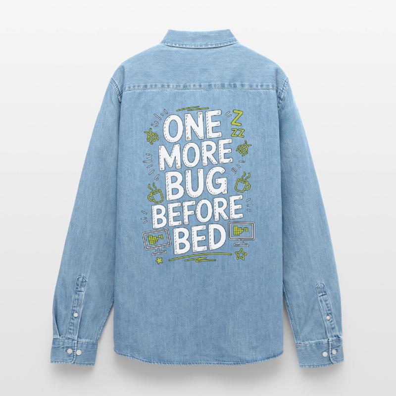 Game Developer One More Bug Before Game Programmer Men’s Organic Denim Shirt by Stanley/Stella