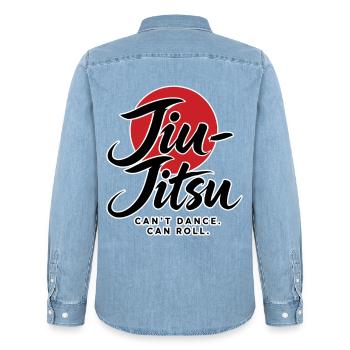 Jiu Jitsu – KANN NICHT TANZEN. KANN ROLLEN. - Männer Jeanshemd Organic von Stanley/Stella - verwaschenes Hellblau - Hinten - AI Model Male 185 light (185cm)