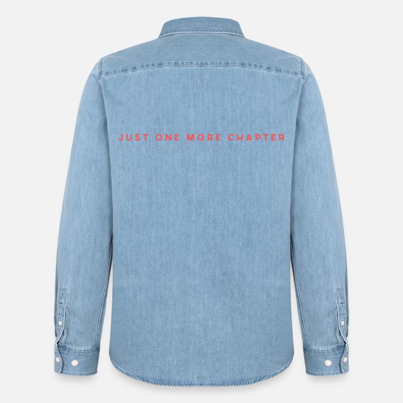Just One More Chapter - Männer Jeanshemd Organic von Stanley/Stella - verwaschenes Hellblau