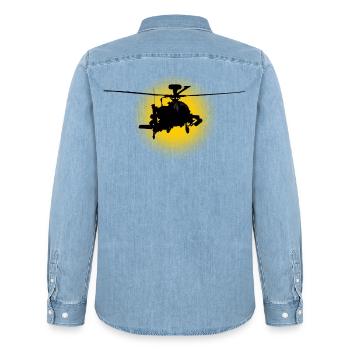 Apache - Chemise en denim homme bio Stanley/Stella - bleu clair délavé - Dos - AI Model Male 185 light (185cm)