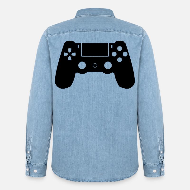Controller - Männer Jeanshemd Organic von Stanley/Stella - verwaschenes Hellblau