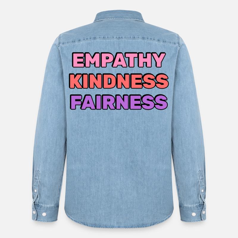 Empathie, Freundlichkeit, Fairness, - Männer Jeanshemd Organic von Stanley/Stella - verwaschenes Hellblau