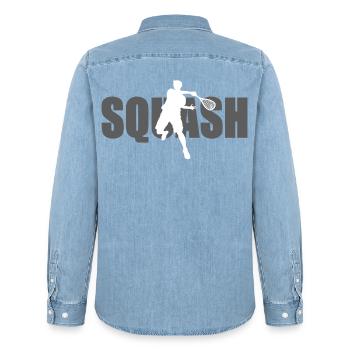 Courge - Chemise en denim homme bio Stanley/Stella - bleu clair délavé - Dos - AI Model Male 185 light (185cm)