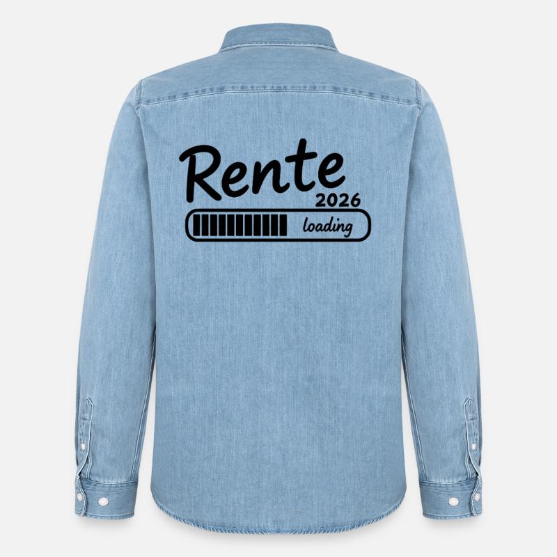 Rente 2026 loading Endlich Ruhestand - Männer Jeanshemd Organic von Stanley/Stella - verwaschenes Hellblau