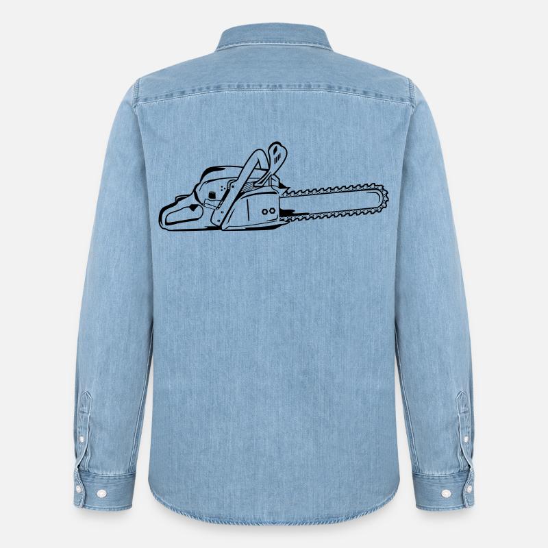 Motosega - Camicia in denim Stanley/Stella - azzurro chiaro slavato