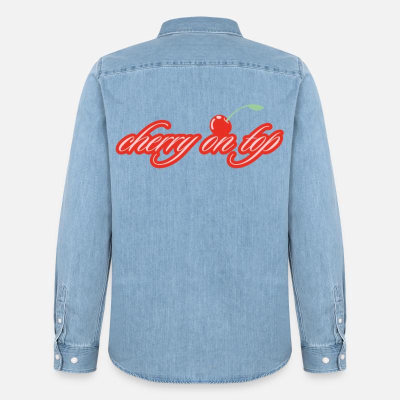 Ciliegina sulla torta - Camicia in denim uomo bio di Stanley/Stella - azzurro chiaro slavato