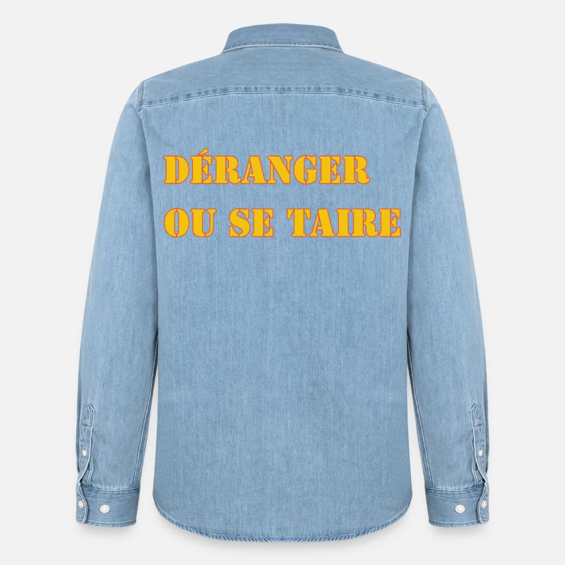 STÖREN ODER SCHWEIGEN. - Männer Jeanshemd Organic von Stanley/Stella - verwaschenes Hellblau