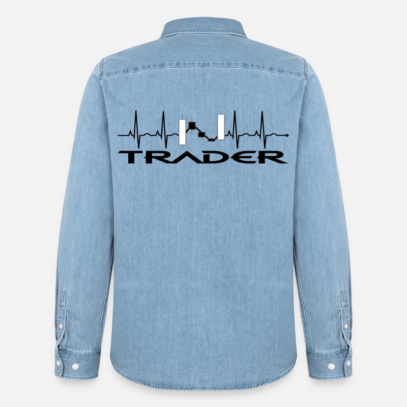Trader - Männer Jeanshemd Organic von Stanley/Stella - verwaschenes Hellblau