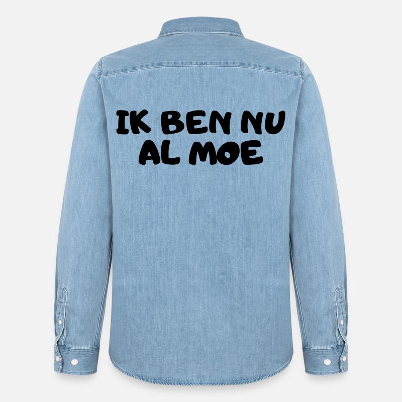 Ich bin schon müde - Männer Jeanshemd Organic von Stanley/Stella - verwaschenes Hellblau