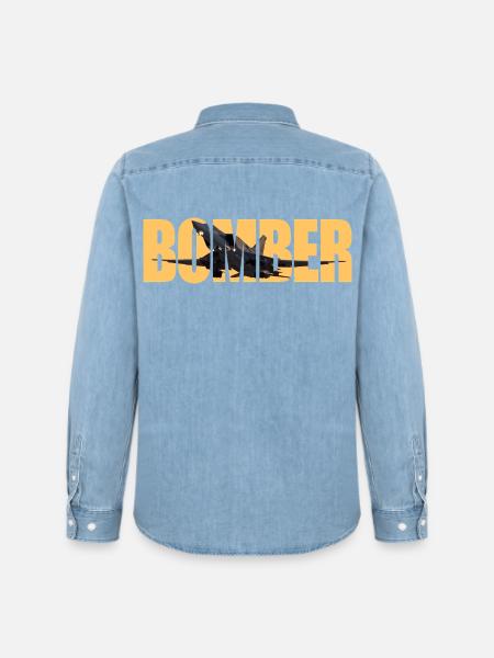 Bomber Tu-22 M3 - Men’s Organic Denim Shirt by Stanley/Stella - light wash