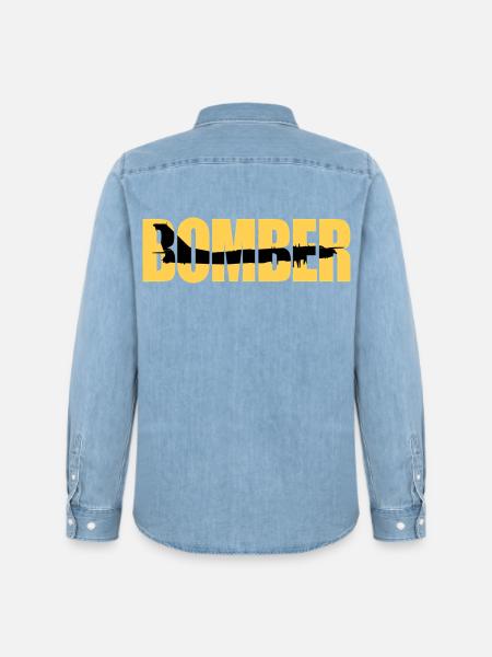 Bomber Tu-95 - Men’s Organic Denim Shirt by Stanley/Stella - light wash