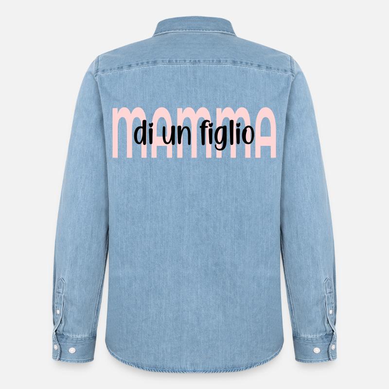 Mutter eines Kindes - Männer Jeanshemd Organic von Stanley/Stella - verwaschenes Hellblau