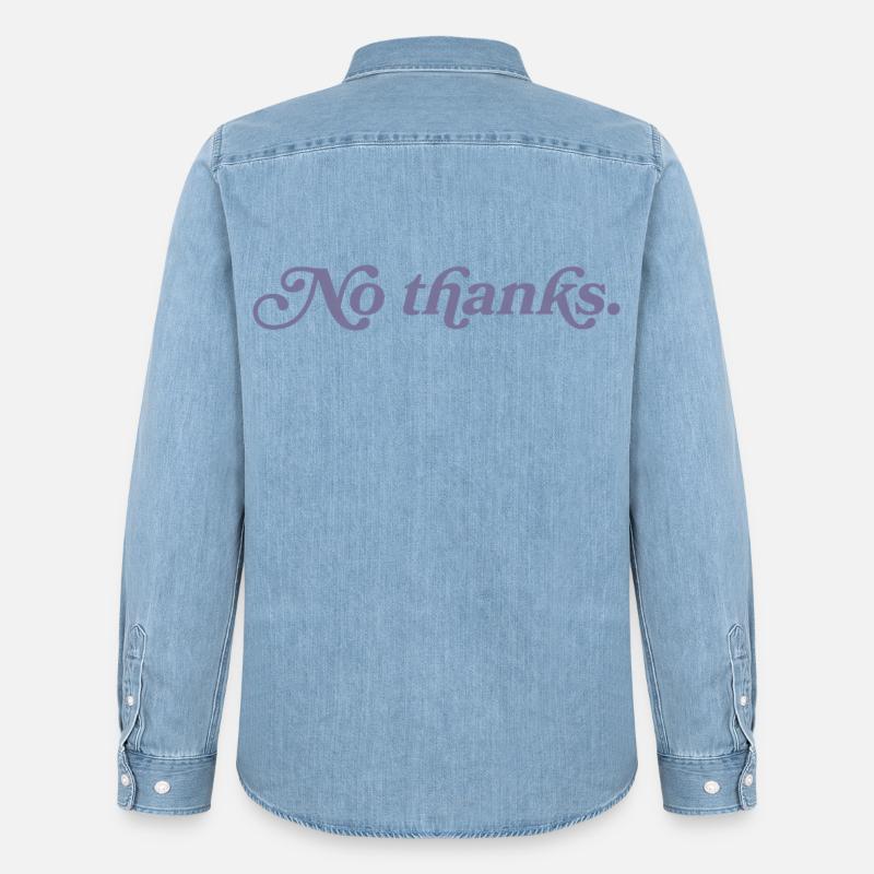 Nein, danke. - Männer Jeanshemd Organic von Stanley/Stella - verwaschenes Hellblau