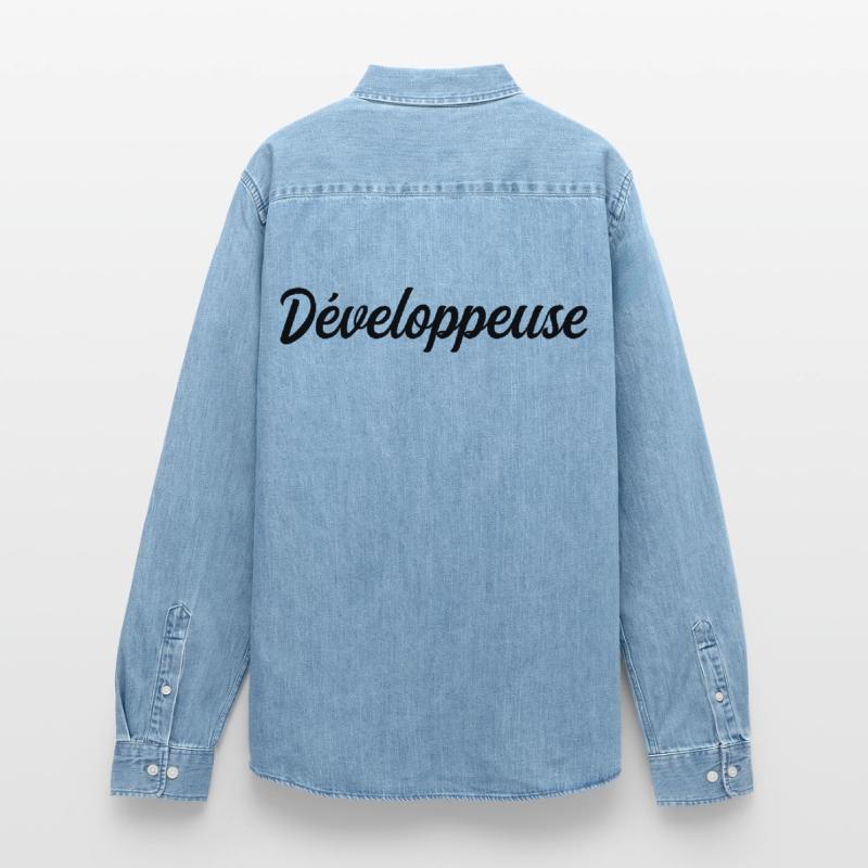 Développeuse Web Code Logiciel Application Tech Chemise en denim homme bio Stanley/Stella