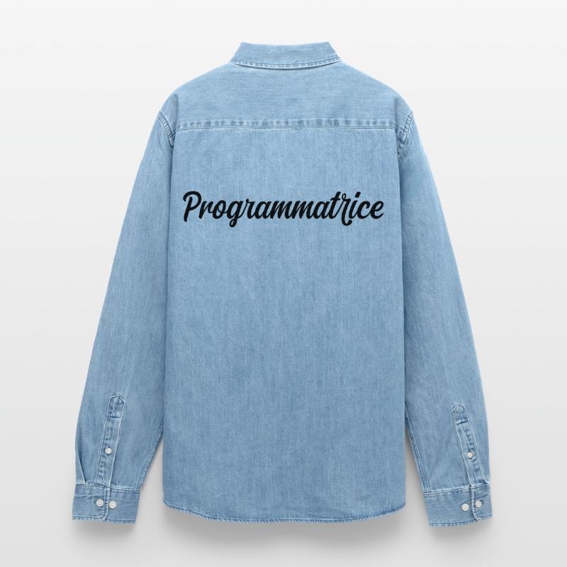 Programmatrice Informatique Code Développeuse Web Chemise en denim homme bio Stanley/Stella