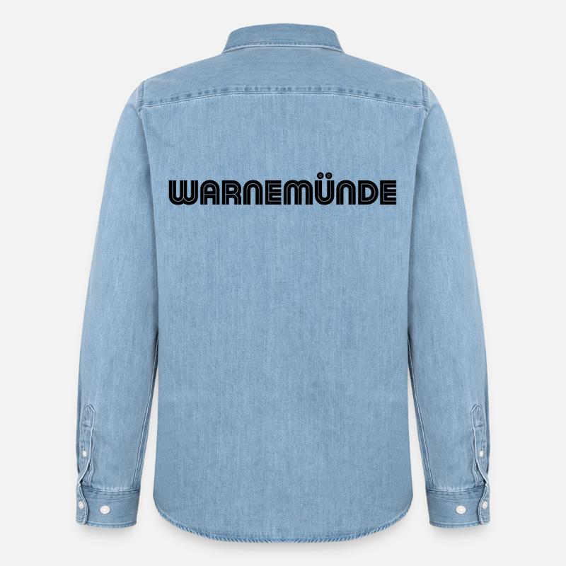 Warnemünde - Männer Jeanshemd Organic von Stanley/Stella - verwaschenes Hellblau