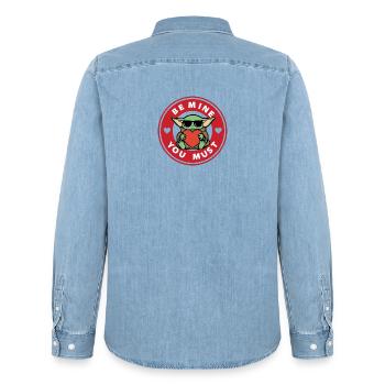 be mine you must - Chemise en denim homme bio Stanley/Stella - bleu clair délavé - Dos - AI Model Male 185 light (185cm)