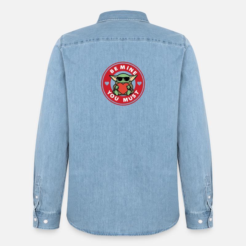 Sei mein, du musst - Männer Jeanshemd Organic von Stanley/Stella - verwaschenes Hellblau