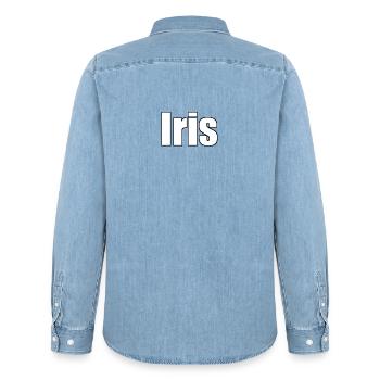 Iris - Männer Jeanshemd Organic von Stanley/Stella - verwaschenes Hellblau - Hinten - AI Model Male 185 light (185cm)