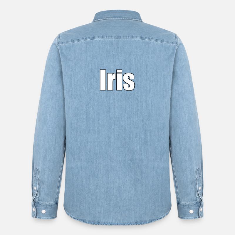 Iris - Männer Jeanshemd Organic von Stanley/Stella - verwaschenes Hellblau
