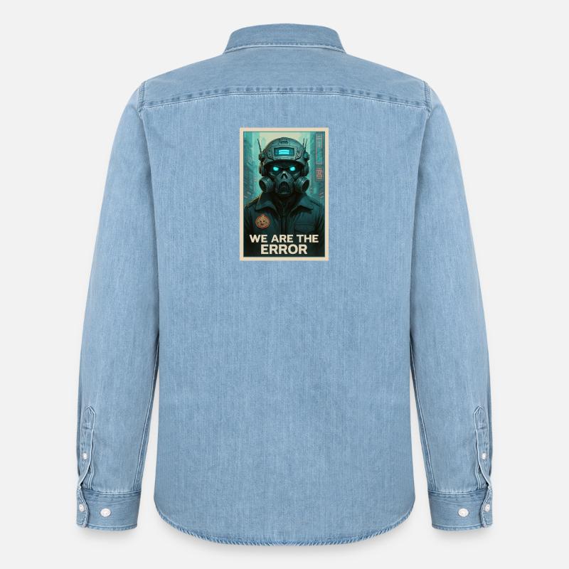 WIR SIND DER FEHLER - Männer Jeanshemd Organic von Stanley/Stella - verwaschenes Hellblau