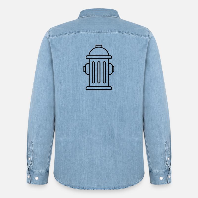 Hydrant - Männer Jeanshemd Organic von Stanley/Stella - verwaschenes Hellblau