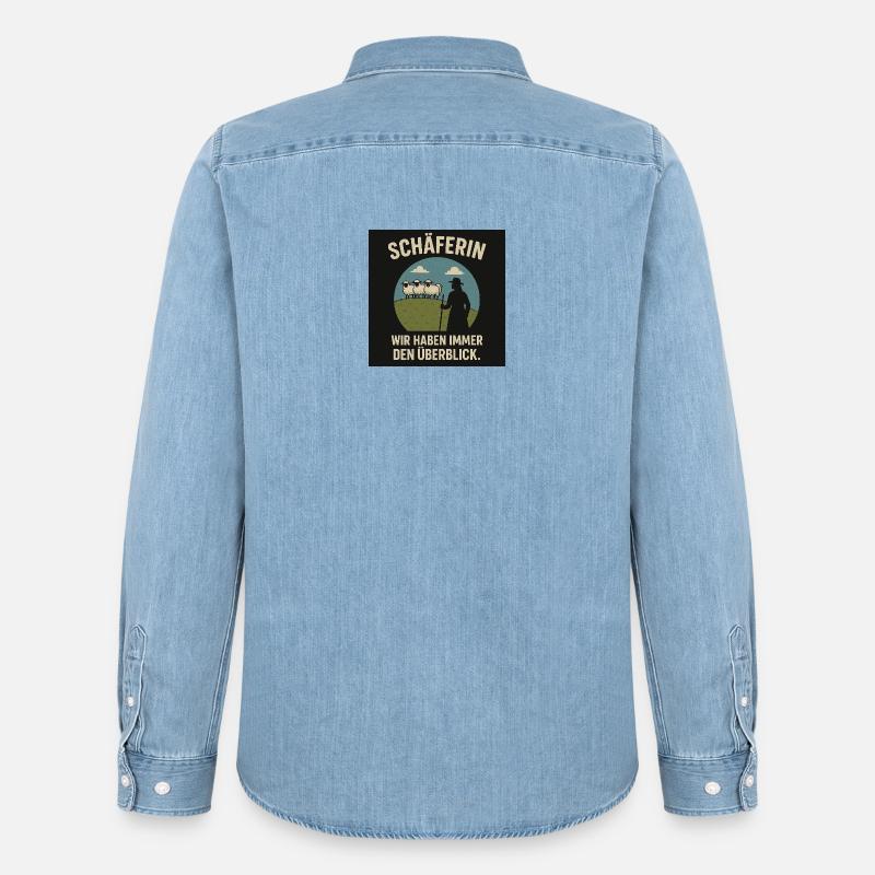 Schäferin Überblick - Männer Jeanshemd Organic von Stanley/Stella - verwaschenes Hellblau