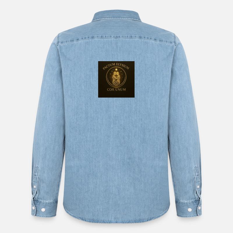 Pactum Elysium  - Männer Jeanshemd Organic von Stanley/Stella - verwaschenes Hellblau