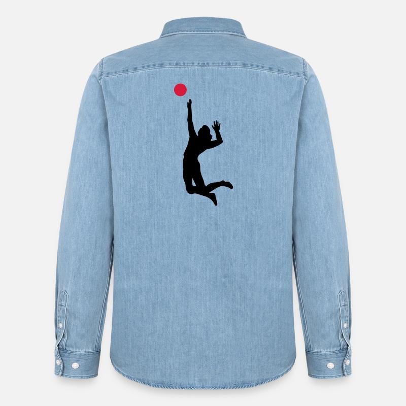 pallavolo - Camicia in denim uomo bio di Stanley/Stella - azzurro chiaro slavato