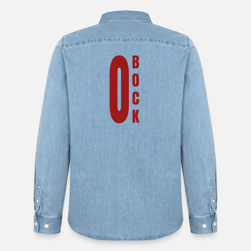 Null Bock, 0 Bock,kein Bock, Motivation - Männer Jeanshemd Organic von Stanley/Stella - verwaschenes Hellblau
