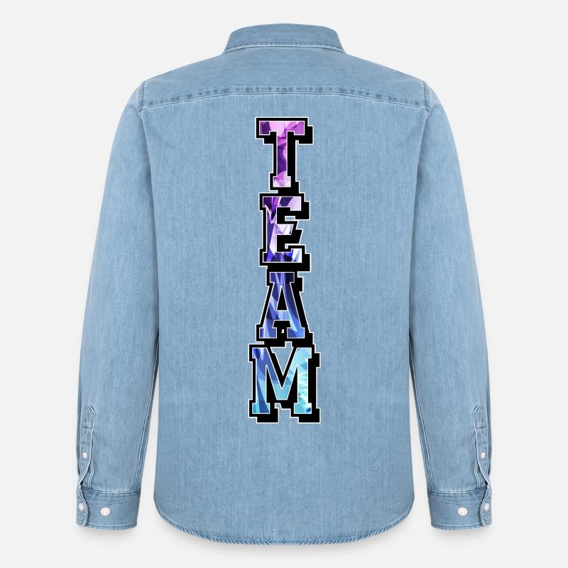 Team - Männer Jeanshemd Organic von Stanley/Stella - verwaschenes Hellblau