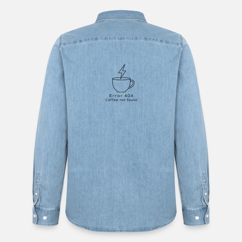 Error 404: Coffee not found - Männer Jeanshemd Organic von Stanley/Stella - verwaschenes Hellblau